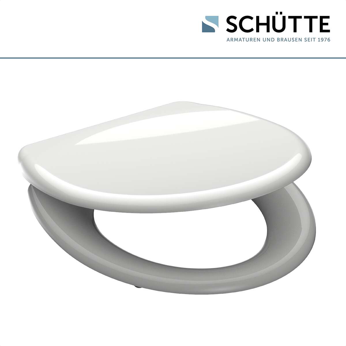 Schütte WC-Sitz Toilettensitz White mit Absenkautomatik und  Schnellverschluss 82300