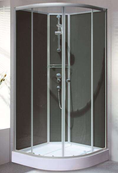 Schulte Schulte Komplettdusche Runddusche Kreta II, schwarz 900 x 900 mm
