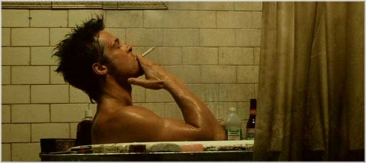 Brad Pitt in seiner Paraderolle als Tyler Durden in „Fight Club“ © Art Linson Productions, Fox 2000 Pictures, Regency Enterprises und Taurus Film