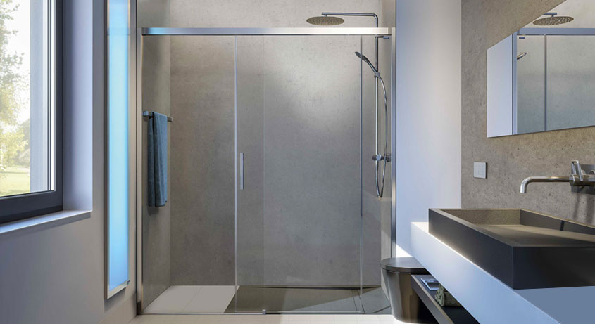 Mit der Installation der Duschrückwände erhalten Sie ein hygienisches & fugenloses Endergebnis.