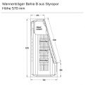 Wannenträger Bahia B aus Styropor Höhe 570 mm