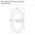 Wannenträger Gomera aus Styropor Höhe 555 mm