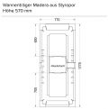 Wannenträger Madera aus Styropor Höhe 570 mm
