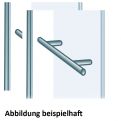 2x Handtuchhalter in chromoptik / mittig angebracht