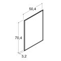 Spiegel Select schwarzer Rahmen 70,4 x 50,4 x 0,4 cm