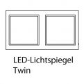 LED-Lichtspiegel Twin, 700 x 1300 mm